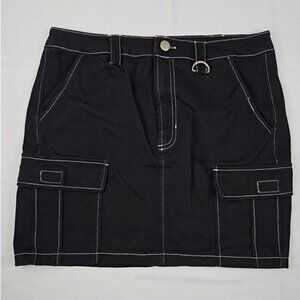 SO Goods For Life Black Cargo Mini Skirt – Size 11 Grunge Streetwear 2000s Style